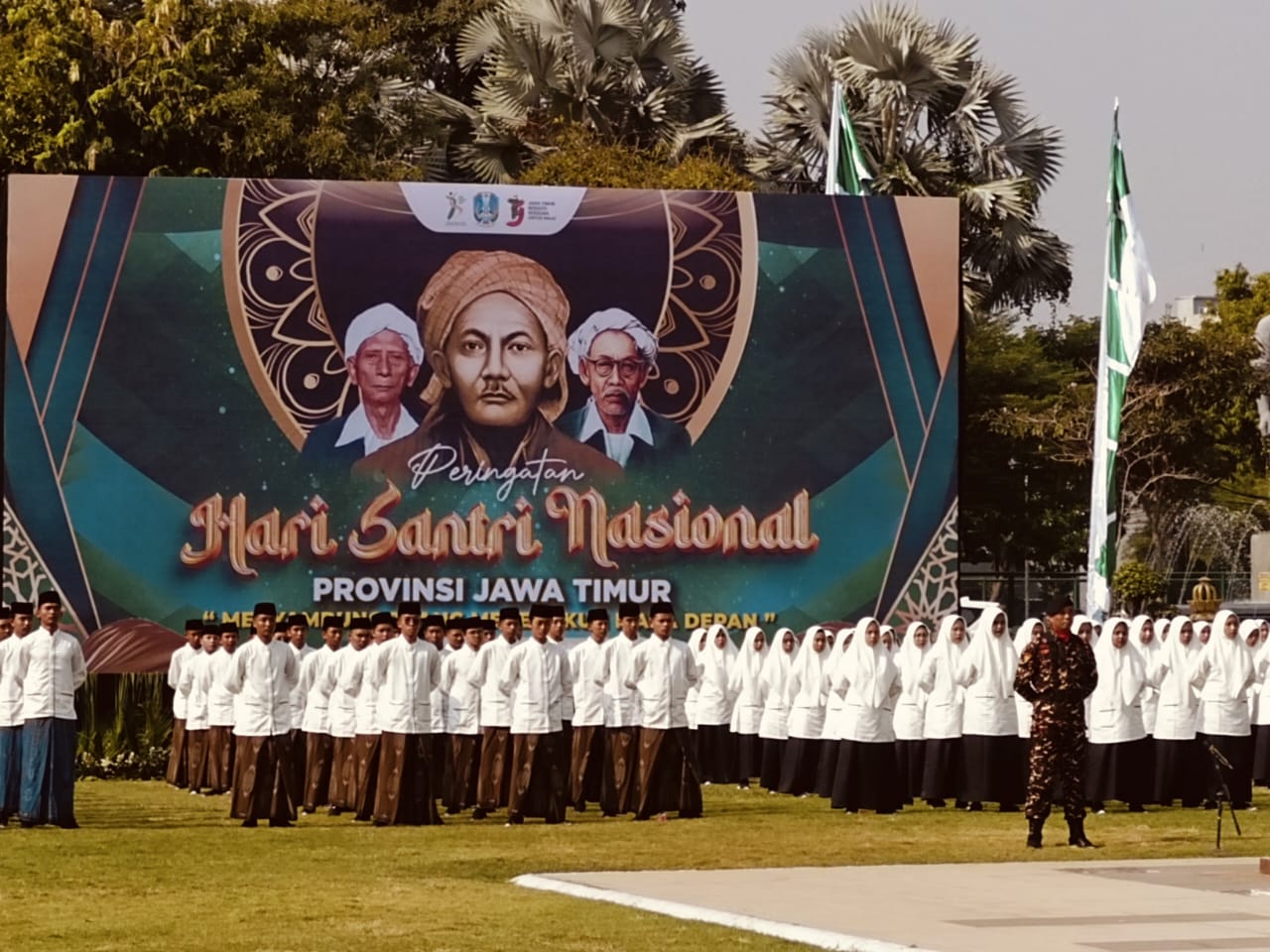 Peringatan Hari Santri Nasional Gedung Negara Grahadi Surabaya, Selasa (22/10/2024). Foto Redaksi